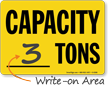 Capacity Ton Sign