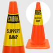 Caution Slippery Ramp Cone Collar