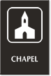 Chapel Engraved Sign with Church Symbol