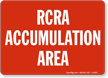 RCRA Accumulation Area Sign