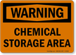 Warning Chemical Storage Area Sign