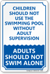 Children Swimming Pool Sign