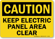 OSHA Caution Keep Electric Panel Area Clear Sign