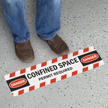 Confined Space Permit Required Osha Danger Floor Sign