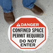 Confined Space Permit Required Do Not Enter Sign