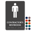 Contractor's Restroom Tactile Touch Braille Sign