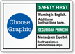 Custom Bilingual Safety First Seguridad Primero Sign