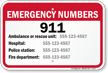 Custom Emergency Number Sign For Indiana