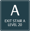 Custom Braille Stairway Sign