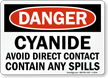 Cyanide Avoid Direct Contact Danger Sign