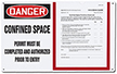 Danger Permit Must be Completed Board