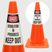 Danger Demolition In Progress Keep Out Cone Collar