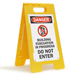 Danger Do Not Enter Standing Floor Sign