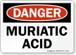 Danger   Muriatic Acid Sign