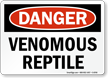 Danger Venomous Reptile Sign
