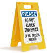 Do Not Block Driveway FloorBoss Sign