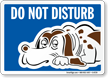 Do Not Disturb Sign   Dog Sleeping Symbol
