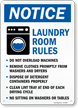 Do Not Overload OSHA Notice Laundry Room Rules Sign