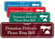 Donation Delivery Please Ring Bell Showcase Wall Sign
