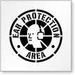 Ear Protection Area Floor Stencil