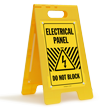 Electrical Panel   Do Not Block, Floor Sign