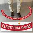 Electrical Panel   Keep Area Clear for 36 Inches, 2 Part Floor Sign