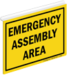 Emergency Assembly Area Z Projecting Sign