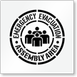 Emergency Evacuation Assembly Area Stencil