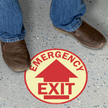 Emergency Exit Circular Glow Floor Sign