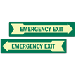 Emergency Exit With Right Arrow Glow Sign