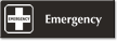 Emergency Engraved Hospital Sign with First Aid Plus Symbol