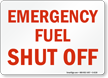 Emergency Fuel Shut Off Sign