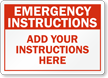 Custom Emergency Instructions Sign