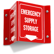 Emergency Supply Storage Projecting Sign