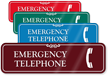 Emergency Telephone ShowCase Wall Sign