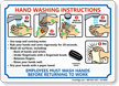 Hand Washing Instructions, Employees Wash Hands Sign