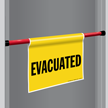 Evacuated Door Barricade Sign