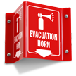Evacuation Horn Projecting Sign