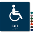 Exit Braille Door Sign with Accessible Pictogram