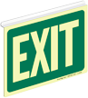 Glowing Exit Z Sign for Ceiling