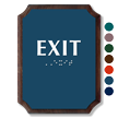 Exit Braille TactileTouch Wood Plaque