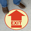 Exit Glow Glow In The Dark Floor Sign