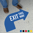 Exit This Way Curved Arrow