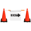 Cone Bar Barricade Sign
