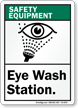Eye Wash Station Safety Equipment Sign