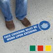 Face Covering Must Be Worn Upon Entering Floor Sign