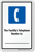 Facility Telephone Number Maryland Pool Sign