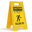 Falling Ice OSHA Caution Floor Standing Sign