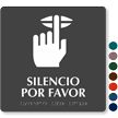 Silencio Por Favor Spanish TactileTouch Braille Sign