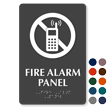 Fire Alarm Panel Symbol TactileTouch™ Sign with Braille